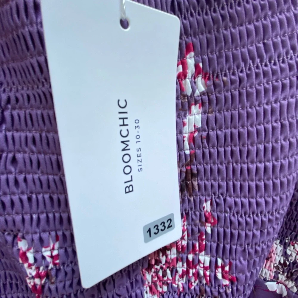 BloomChic Purple Floral Dress Size 22 - Picture 3 of 9